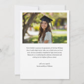 Trendy Elegant Graduate Script Foto Abschluss Ankündigung (Rückseite)