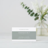 Trendy Elegant Green Sleek Graphic Design Luxus Visitenkarte (Stehend Vorderseite)