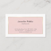 Trendy Elegant Handgeschriebenes Skript Pink Gold Visitenkarte (Rückseite)