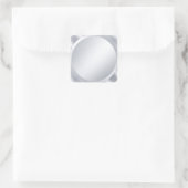 Trendy Elegant Metallic Silber Blank Custom Quadratischer Aufkleber (Tasche)