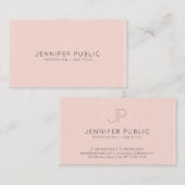 Trendy Elegant Mit Monogramm Blush Pink Luxury Visitenkarte (Vorne/Hinten)