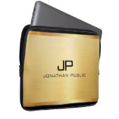 Trendy Elegant Modern Luxury Template Glamour Gold Laptopschutzhülle (Vorne Rechts)