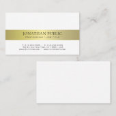 Trendy Elegant Modernes Berufliches Gold Schlicht Visitenkarte (Vorne/Hinten)