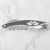 Trendy Elegant Mustache Personalisiert Kellnermesser (Rückseite)