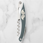 Trendy Elegant Mustache Personalisiert Kellnermesser (Vorderseite)