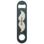Trendy Elegant Mustache Personalisiert Speed Flaschenöffner (Vorderseite)