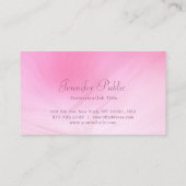 Trendy Elegant Pink Vorlage Handgeschriebenes Skri Visitenkarte (Rückseite)