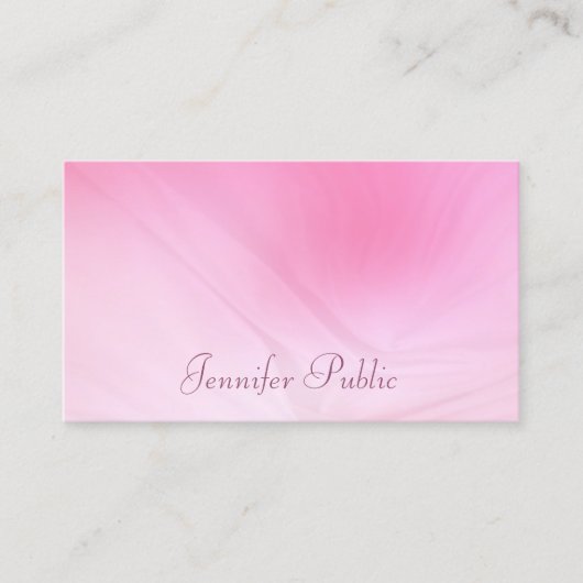 Trendy Elegant Pink Vorlage Handgeschriebenes Skri Visitenkarte (Vorderseite)