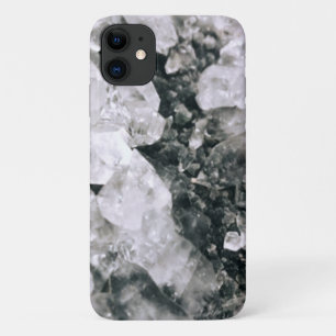 Trendy Elegant Schwarz-weiß Stone Kristallgeode Case-Mate iPhone Hülle