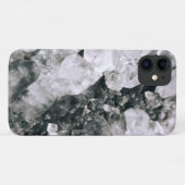 Trendy Elegant Schwarz-weiß Stone Kristallgeode Case-Mate iPhone Hülle (Rückseite (Horizontal))