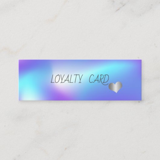 Trendy Elegant Simple Hearts, Holographic Treuekarte (Vorderseite)