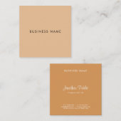 Trendy Elegant Simple Modern Company Template Quadratische Visitenkarte (Vorne/Hinten)
