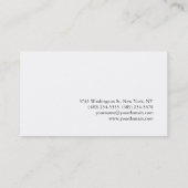 Trendy Elegant Simple Pink White Chic Einzigartig Visitenkarte (Rückseite)