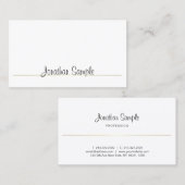 Trendy Elegant Sleek Design Schlicht Luxus Visitenkarte (Vorne/Hinten)