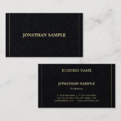 Trendy Elegant Sleek Gold Design Luxus Schlicht Visitenkarte (Vorne/Hinten)