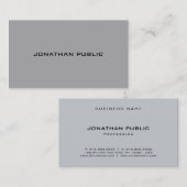 Trendy Elegant Sleek Modernes Template Beruflich Visitenkarte (Vorne/Hinten)