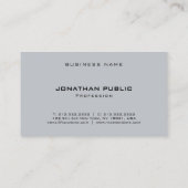 Trendy Elegant Sleek Modernes Template Beruflich Visitenkarte (Rückseite)
