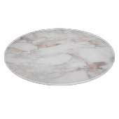 Trendy Elegant Template White Rose Gold Marmor Schneidebrett (Ecke)
