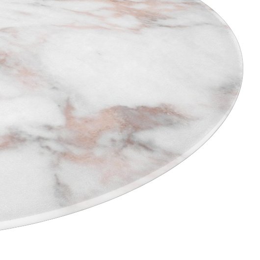 Trendy Elegant Template White Rose Gold Marmor Schneidebrett (Ecke)