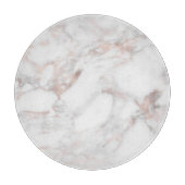 Trendy Elegant Template White Rose Gold Marmor Schneidebrett (Vorderseite)