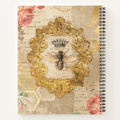 Trendy Elegant Vintag Collage Queen Bee Notizblock (Rückseite)
