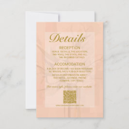Trendy Elegant Wedding Details Enclosure Card RSVP Karte