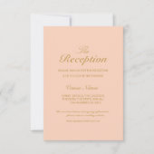 Trendy Elegant Wedding Reception Enclosure Card RSVP Karte (Vorderseite)