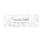 Trendy Elegant White Marble Script Luxus Moderne (Vorne)