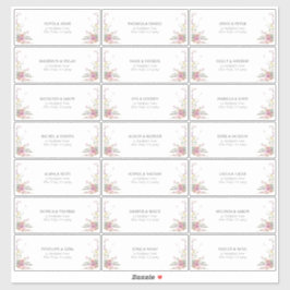 Trendy Elegant Wildblume Floral Guest Address Aufkleber