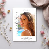 Trendy Elegant Zwei-Foto-Abschluss Ankündigung