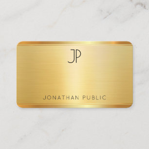 Trendy Elegante Beruflich Template Imitate Gold Visitenkarte