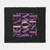 Trendy Elegante Beste Mama Fleecedecke (Vorderseite (Horizontal))