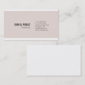 Trendy Elegante Colors Modernes Einfaches Chic Sch Visitenkarte (Vorne/Hinten)