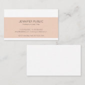 Trendy Elegante Design Modernes Einfaches Schlicht Visitenkarte (Vorne/Hinten)