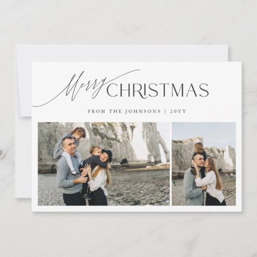 Trendy Elegante Foto Weihnachten (Vorderseite)