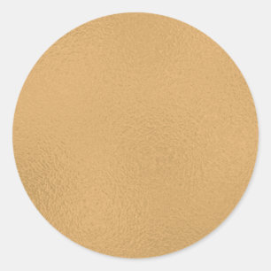 Trendy Elegante Glamour Imitats Gold Runder Aufkleber