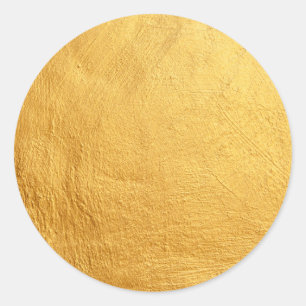 Trendy Elegante Glamour Imitats Gold Runder Aufkleber