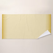 Trendy Elegante Golden Lines on Champagne Beige Badehandtuch (Badehandtuch)