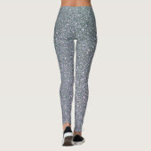 Trendy Elegante Gray Glitzer Leggings (Rückseite)