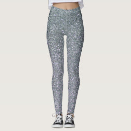 Trendy Elegante Gray Glitzer Leggings