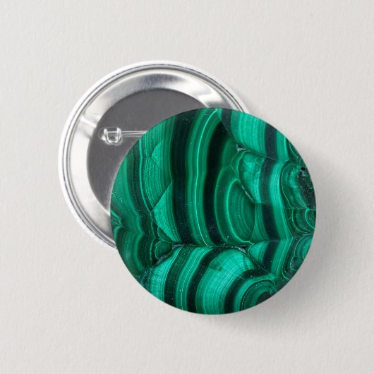 Trendy Elegante Green Malachite Crystal Stone Button (Vorne & Hinten)