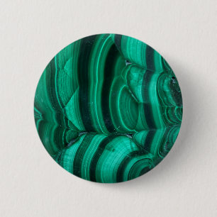 Trendy Elegante Green Malachite Crystal Stone Button