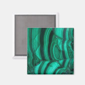 Trendy Elegante Green Malachite Crystal Stone Magnet (Vorderseite/Rückseite)