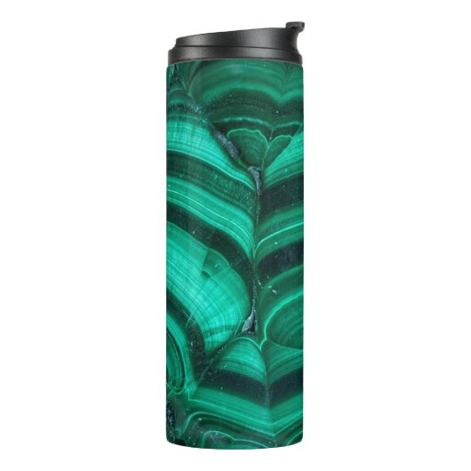 Trendy Elegante Green Malachite Crystal Stone Thermosbecher (Nach links gedreht)
