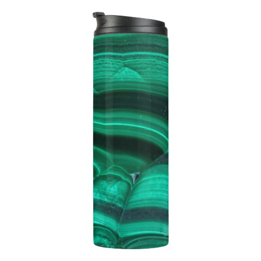 Trendy Elegante Green Malachite Crystal Stone Thermosbecher (Nach rechts gedreht)