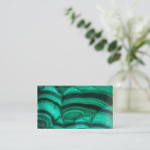 Trendy Elegante Green Malachite Crystal Stone Visitenkarte (Stehend Vorderseite)