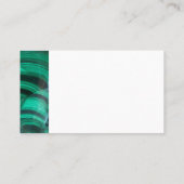 Trendy Elegante Green Malachite Crystal Stone Visitenkarte (Rückseite)