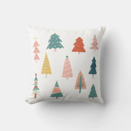 Trendy Elegante Grünen Weihnachtsbaumen Urlaub Kissen