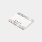 Trendy elegante Imitat Rose Gold Moderner Marmor Post-it Klebezettel (angewinkelt)