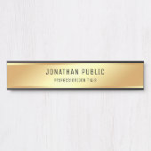 Trendy Elegante Imitate Personalisierte Vorlage Go Türschild (Vorderseite )